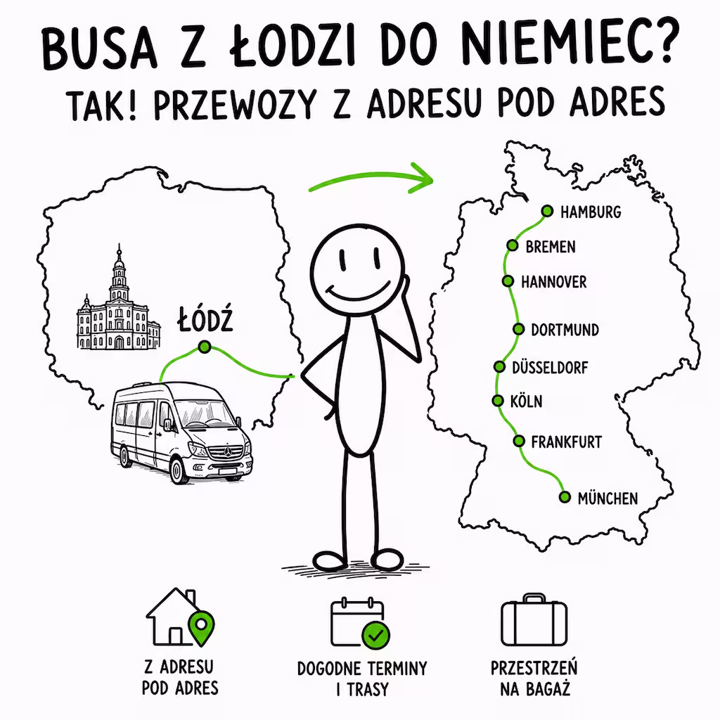 Busy z Łodzi do Niemiec