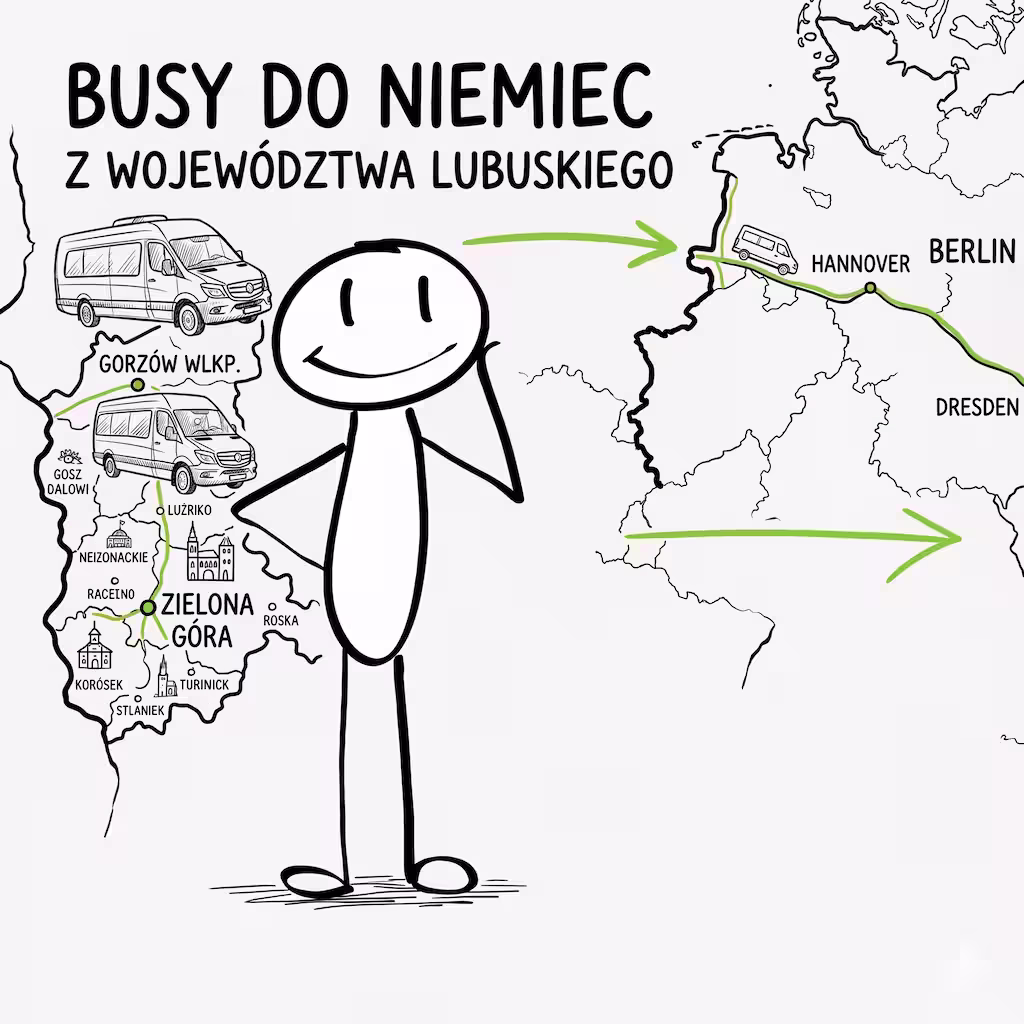 Busy do Niemiec Nowa Sól  Braciaktrans bus z adresu pod adres